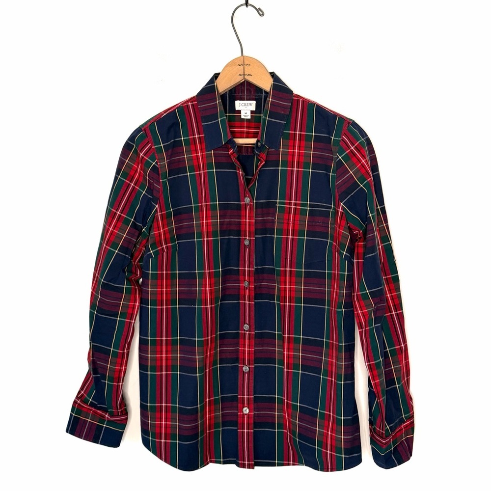 J. Crew Button Down Shirt Stewart Plaid Tartan Size Medium